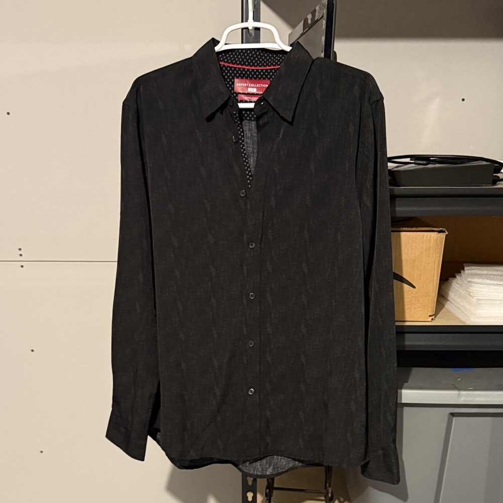 Report Collection Charcoal Button-Up Shirt